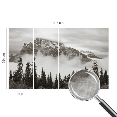3D photo wallpaper mural with a mountain landscape design