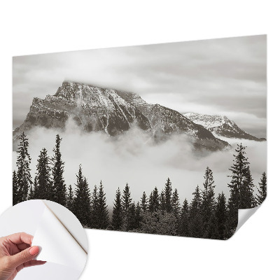3D photo wallpaper mural with a mountain landscape design