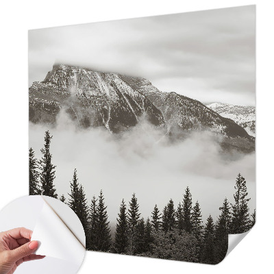 3D photo wallpaper mural with a mountain landscape design
