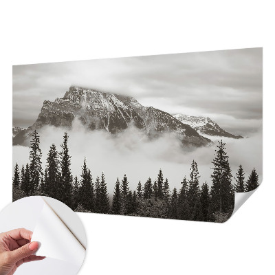 3D photo wallpaper mural with a mountain landscape design