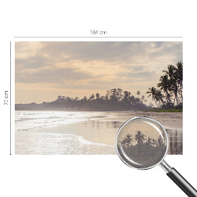 Nursery wall mural with a beach morning scene