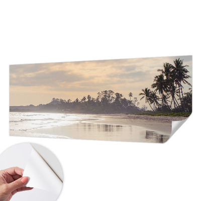 Nursery wall mural with a beach morning scene
