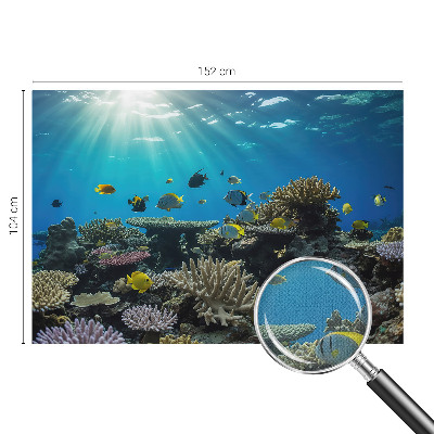 Stick-on wall mural featuring an underwater world design