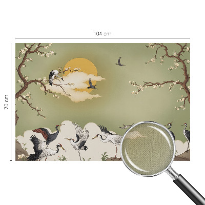 Removable wall mural wallpaper with an elegant nature design