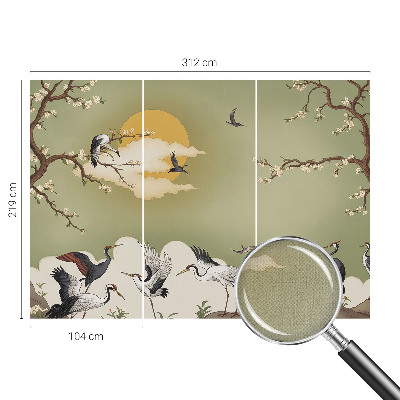 Removable wall mural wallpaper with an elegant nature design