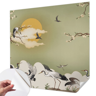 Removable wall mural wallpaper with an elegant nature design