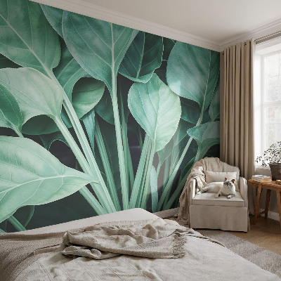 Peel and stick wall mural for living room Green nature