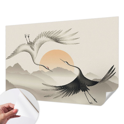 Peel and stick wall mural for bedroom East Cranes