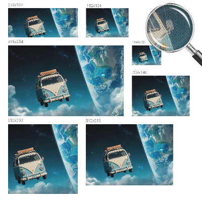 Peel and stick wall mural for kids' room Space travel