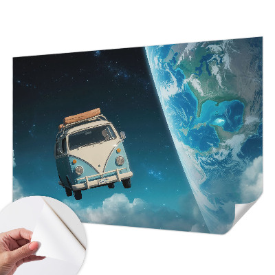 Peel and stick wall mural for kids' room Space travel