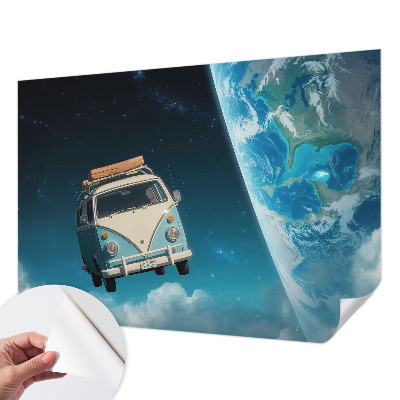 Peel and stick wall mural for kids' room Space travel
