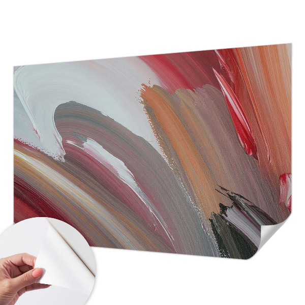 3D wall mural with a painterly expression finish