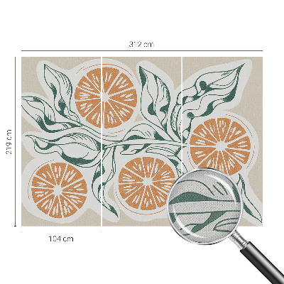 Children's wall mural Fruit patterns