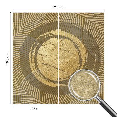 Peel and stick wallpaper mural with a radiating line pattern