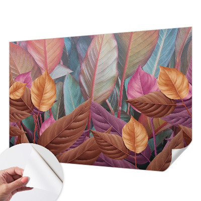 Removable wall mural Colorful leaves
