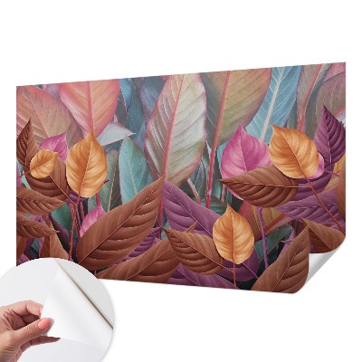 Removable wall mural Colorful leaves