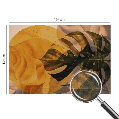 Removable wall mural wallpaper Abstract leaves