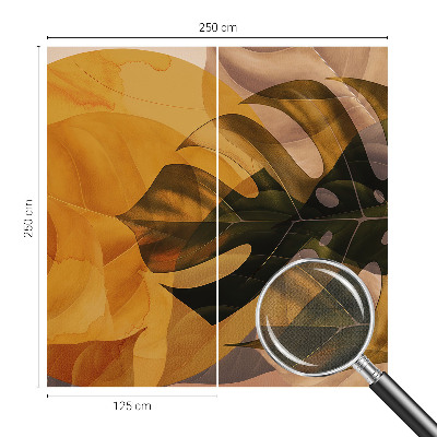 Removable wall mural wallpaper Abstract leaves