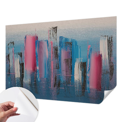 3D wall mural with abstract striped pattern