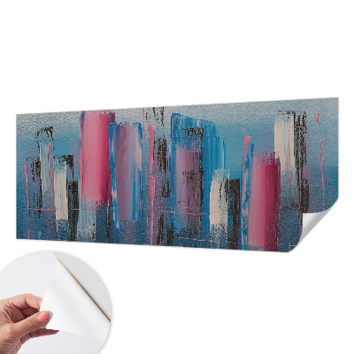 3D wall mural with abstract striped pattern