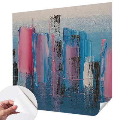 3D wall mural with abstract striped pattern