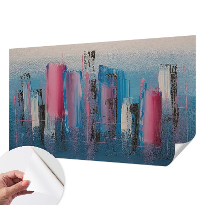 3D wall mural with abstract striped pattern