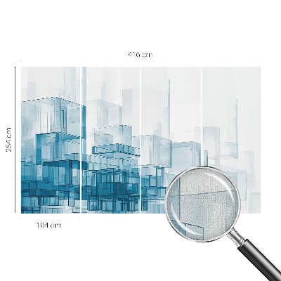 Peel and stick wall mural for bedroom Transparent cubes