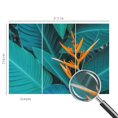 Nursery wall mural Leafy flowers