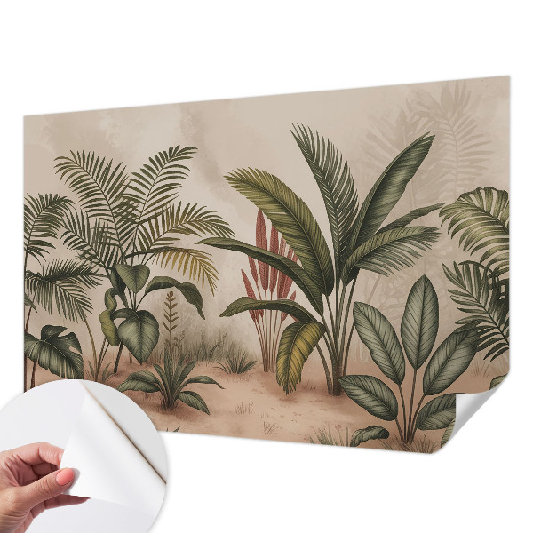 Peel and stick wallpaper mural Plant motif