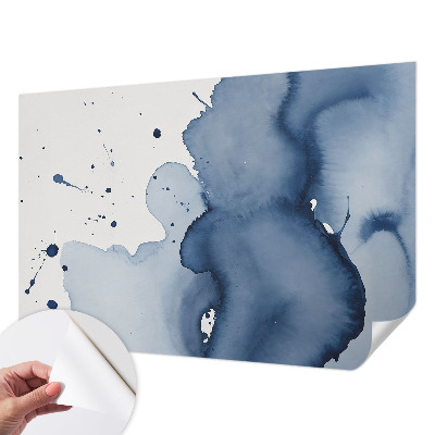 Children's wall mural Navy blue splashes