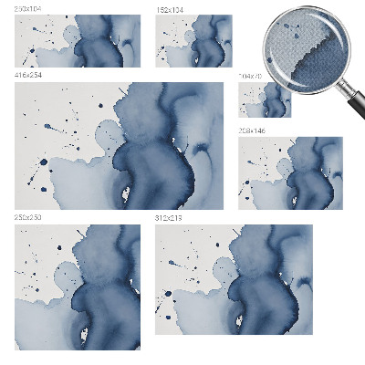 Children's wall mural Navy blue splashes