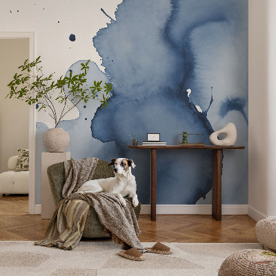 Children's wall mural Navy blue splashes