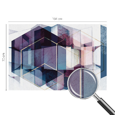 Self-adhesive photo wallpaper with a geometric cubes motif