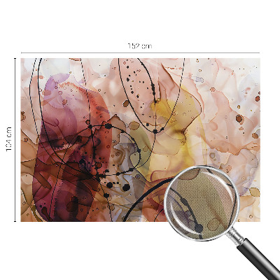 Removable wall mural wallpaper with an abstract harmony design