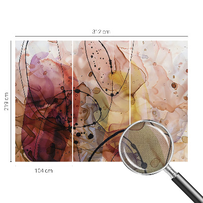 Removable wall mural wallpaper with an abstract harmony design
