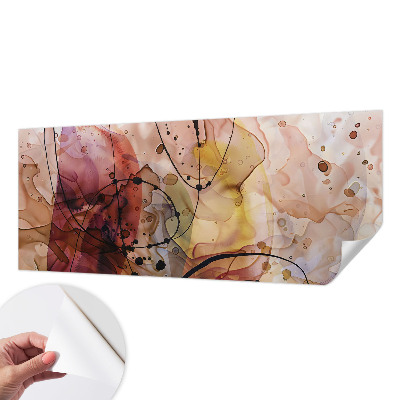 Removable wall mural wallpaper with an abstract harmony design