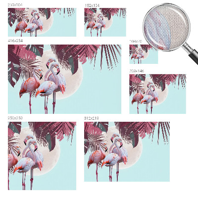 Removable wall mural with an exotic birds design