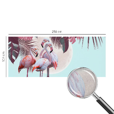 Removable wall mural with an exotic birds design