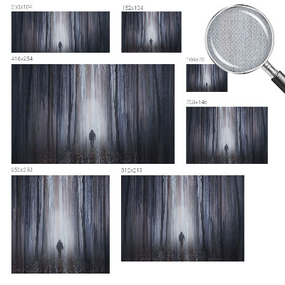 Stick-on wall mural featuring a forest scene called 