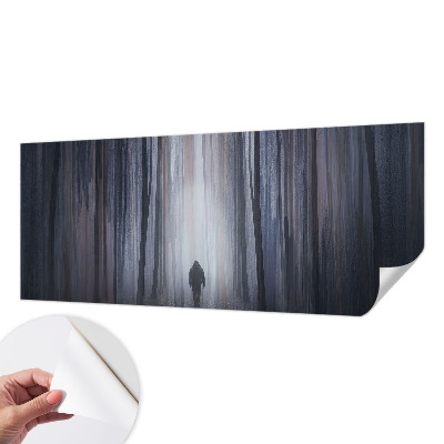 Stick-on wall mural featuring a forest scene called 