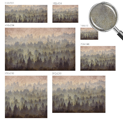 Peel and stick wall mural for bedroom Forest fog