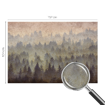 Peel and stick wall mural for bedroom Forest fog