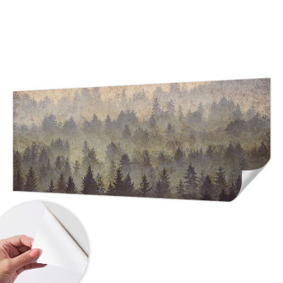 Peel and stick wall mural for bedroom Forest fog