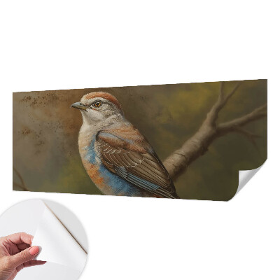 Peel and stick wall mural for living room Bird portrait