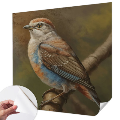 Peel and stick wall mural for living room Bird portrait