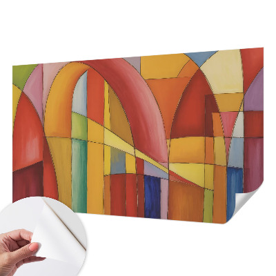 3D wall mural with an energy forms design