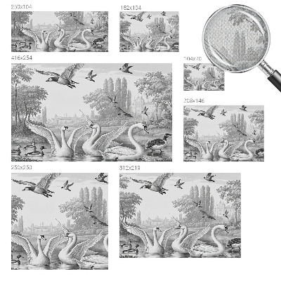 3D photo wallpaper mural with a classic landscape