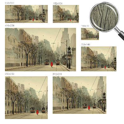 Peel and stick wallpaper mural Urban symmetry