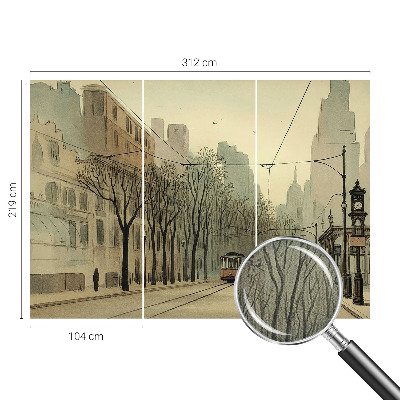 Peel and stick wallpaper mural Urban symmetry