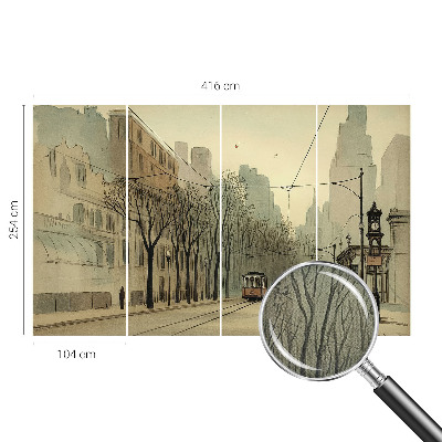 Peel and stick wallpaper mural Urban symmetry